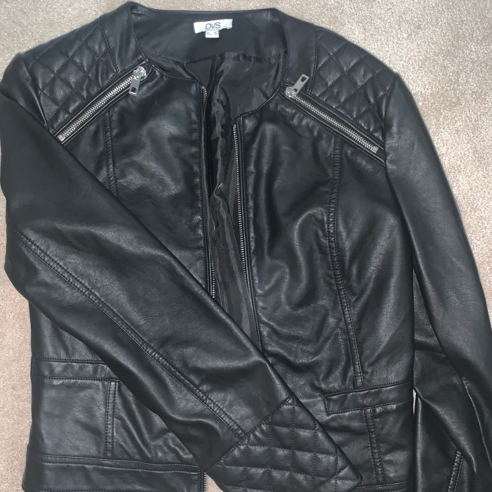 Faux leather jacket
